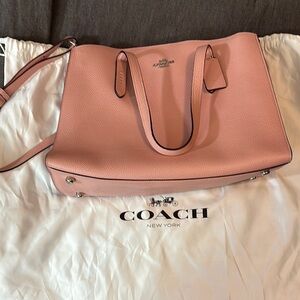 Coach Pink Leather Tote Bag